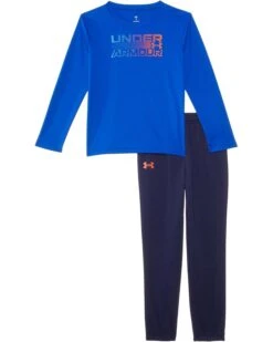 Under Armour Kids Fade Logo Long Sleeve Jogger Set (Little Kids/Big Kids) | Kids' Sets