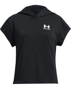 Under Armour Kids Rival Terry Short Sleeve Hoodie (Big Kids) | Hoodies & Sweatshirts