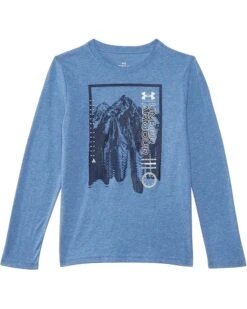 Under Armour Kids Ua Static Mountain Long Sleeve Tee (Big Kids) | Shirts & Tops