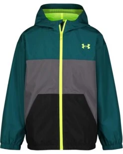 Under Armour Kids Wintuck Color Block Windbreaker (Big Kid) | Coats & Outerwear