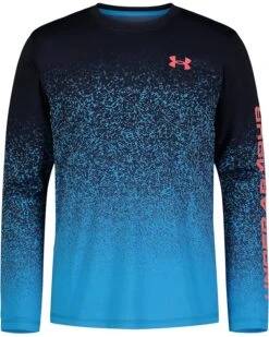 Under Armour Kids Illumine Gradient Logo Upf Long Sleeve Shirt (Big Kid) | Shirts & Tops